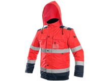 Bunda LUTON, výstražná, červeno-modrá
