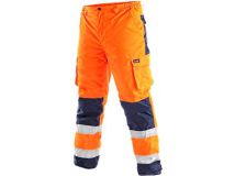 Kalhoty CXS CARDIFF, výstražné, zateplené, pánské, oranžové
