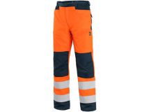 Kalhoty CXS HALIFAX, výstražné se síťovinou, pánské, oranžovo-modré,
