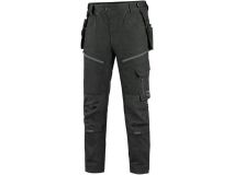 Kalhoty CXS LEONIS,pánské, černé s šedými doplňky