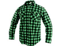 Pánská košile s dlouhým rukávem TOM, zeleno-černá, vel. 43/44