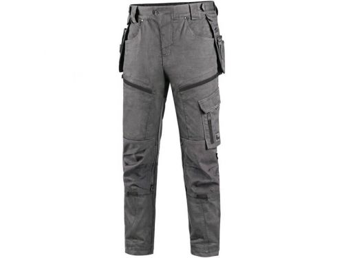 Kalhoty CXS LEONIS,pánské, šedé s černými doplňky